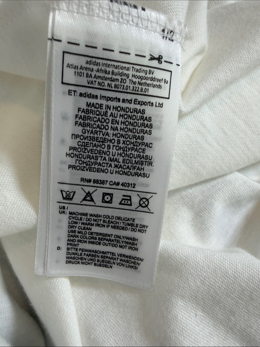 NWT Adidas Men’s White T-Shirt - Picture 10 of 10